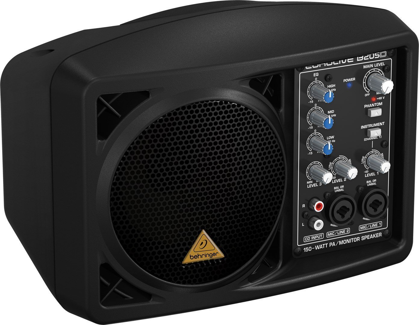 Monitor aktiv Behringer Eurolive B205D, 150W, mikser i integruar, i zi