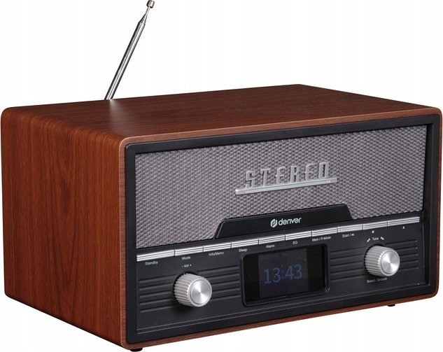 Radio retro Denver MDA-525DW, DAB+/FM, CD Bluetooth USB, kafe e zezë