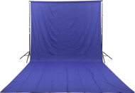 Sfond fotografik GlareOne Blue Screen, 3 x 6m, blu