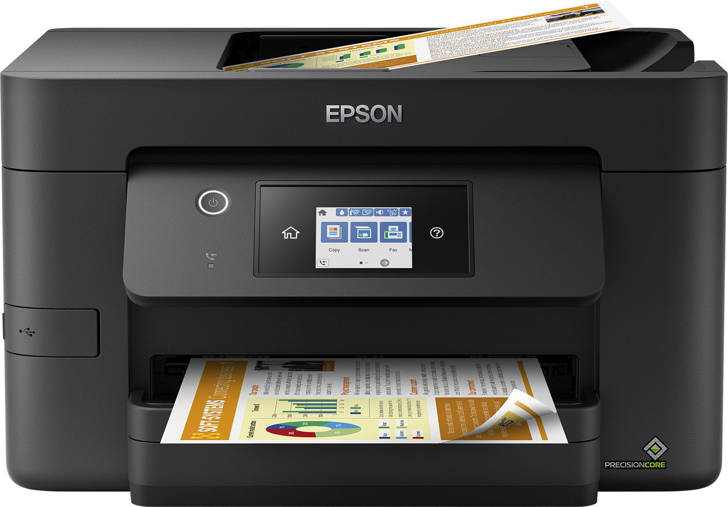 Printer multifunksional Epson WorkForce Pro WF-3820DWF, inkjet A4, 21 fpm, Wi-Fi, i zi