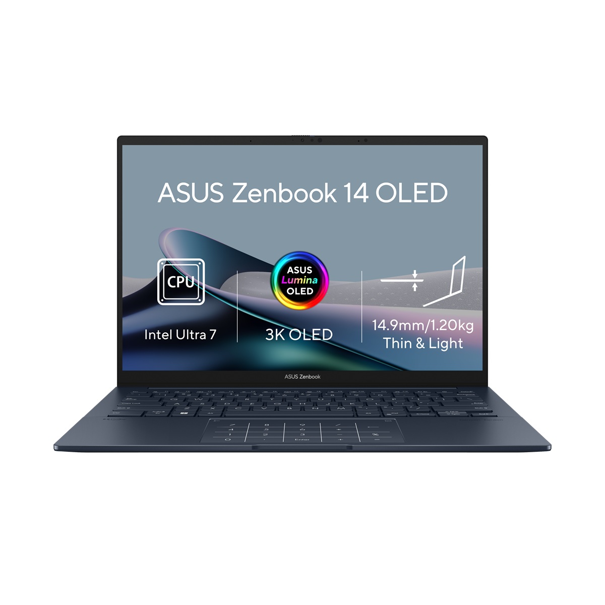 Laptop ASUS Zenbook 14 OLED 14″, Intel Core Ultra 9, 16 GB RAM, 1 TB SSD, i hirtë
