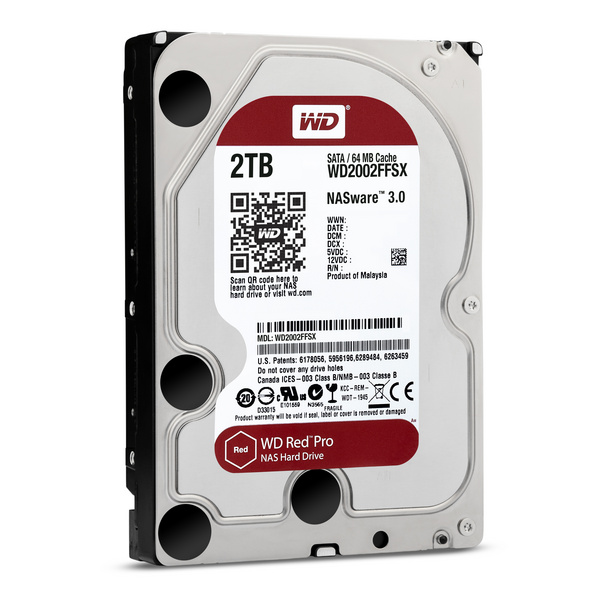 Hard disk Western Digital Red Pro, 3.5", 2TB, 7200 RPM, 64MB, i kuq