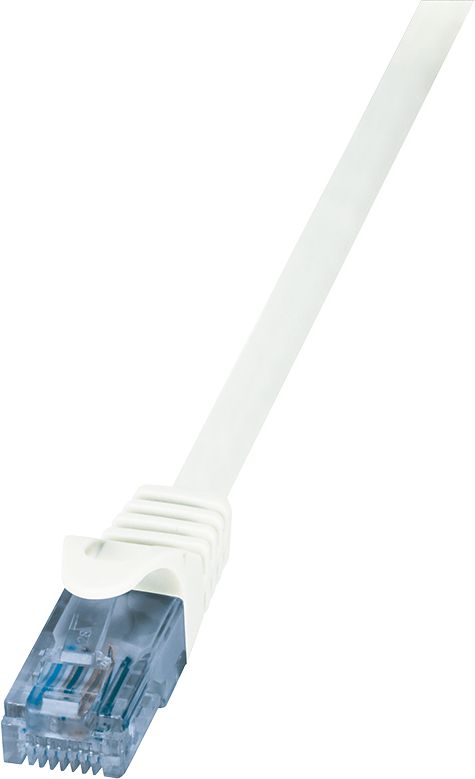 Kabllo patchcord LogiLink RJ-45, Cat. 6a, U/UTP, 3m, e bardhë