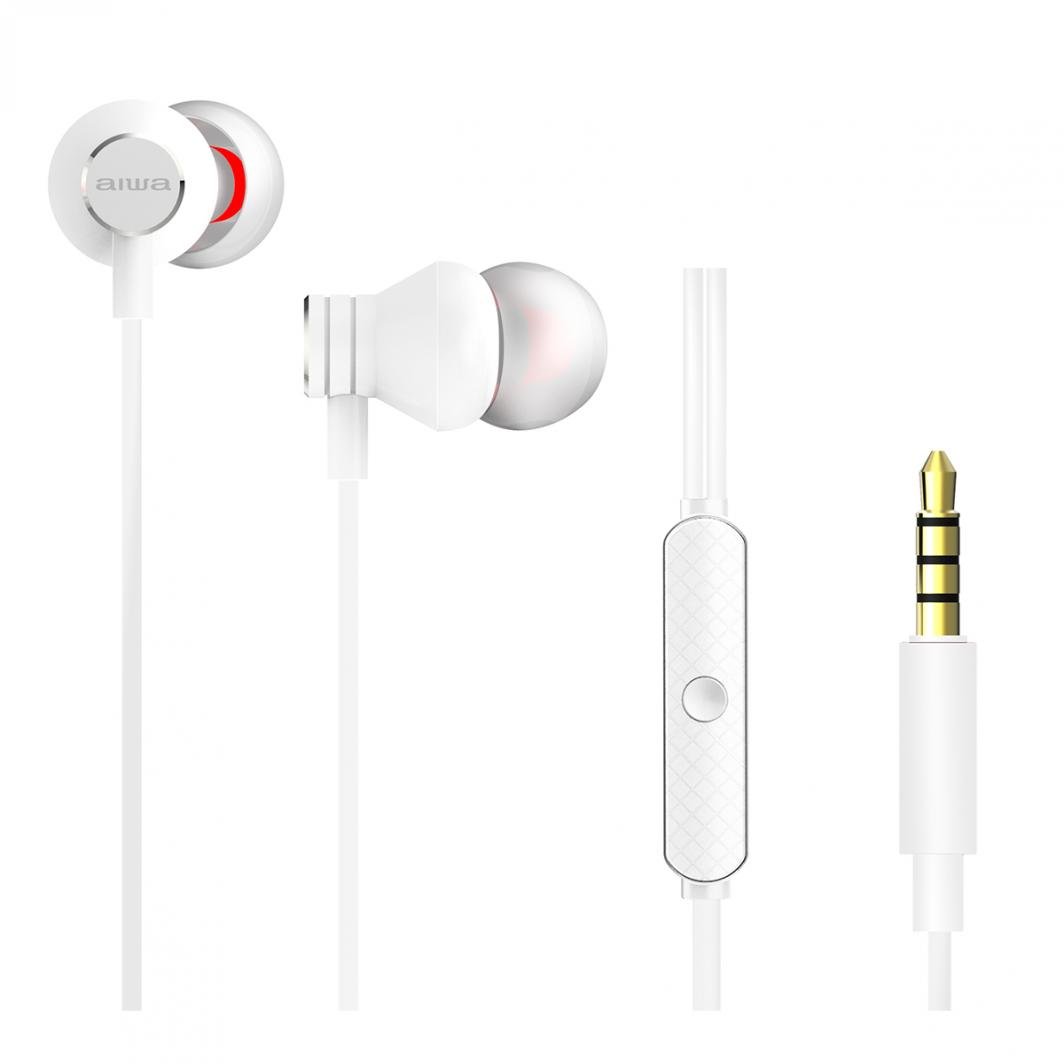Kufje in ear Aiwa ESTM 50WT, me mikrofon, 3.5mm, të bardha