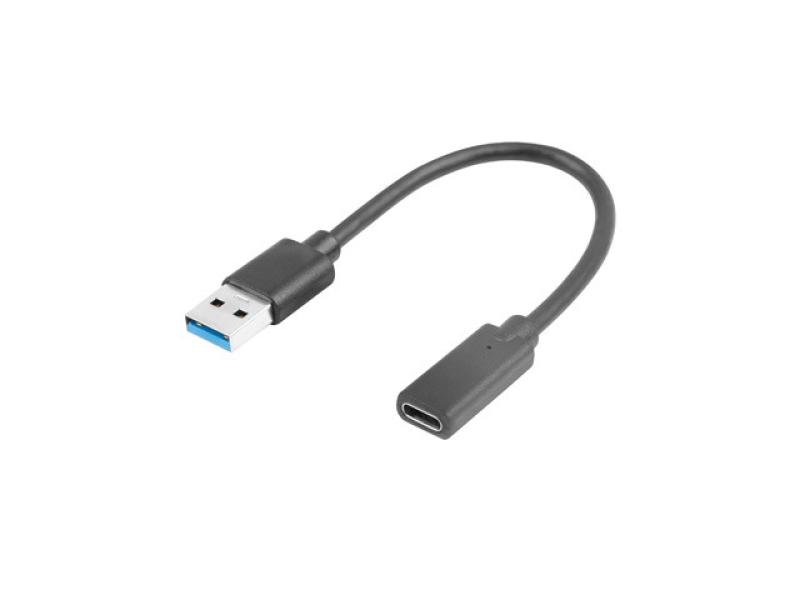 Adapter USB Lanberg AD-UC-UA-03, USB-C në USB-A, USB 3.1, i zi