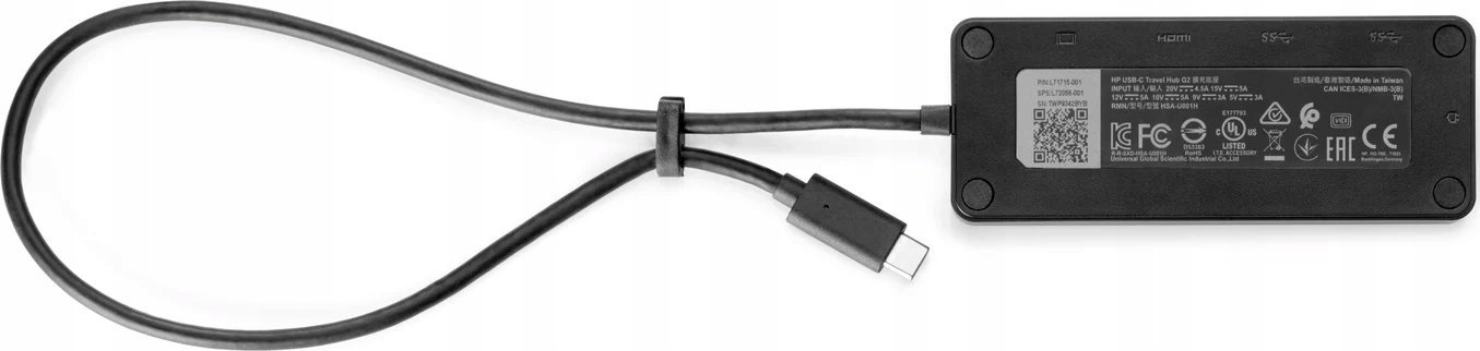 Hub udhëtimi HP USB C Travel Hub G2, 2x USB, HDMI, VGA, gri