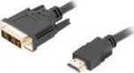 Kabllo Lanberg HDMI - DVI-D, 0.5m, e zezë