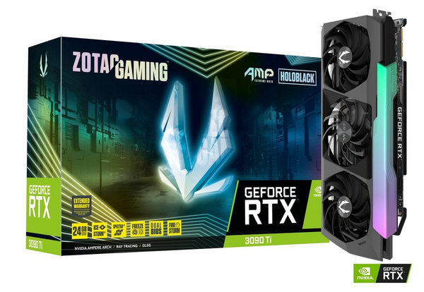 [OUTLET] Kartë grafike ZOTAC GAMING GeForce RTX 3090 Ti AMP Extreme Holo, 24GB GDDR6X