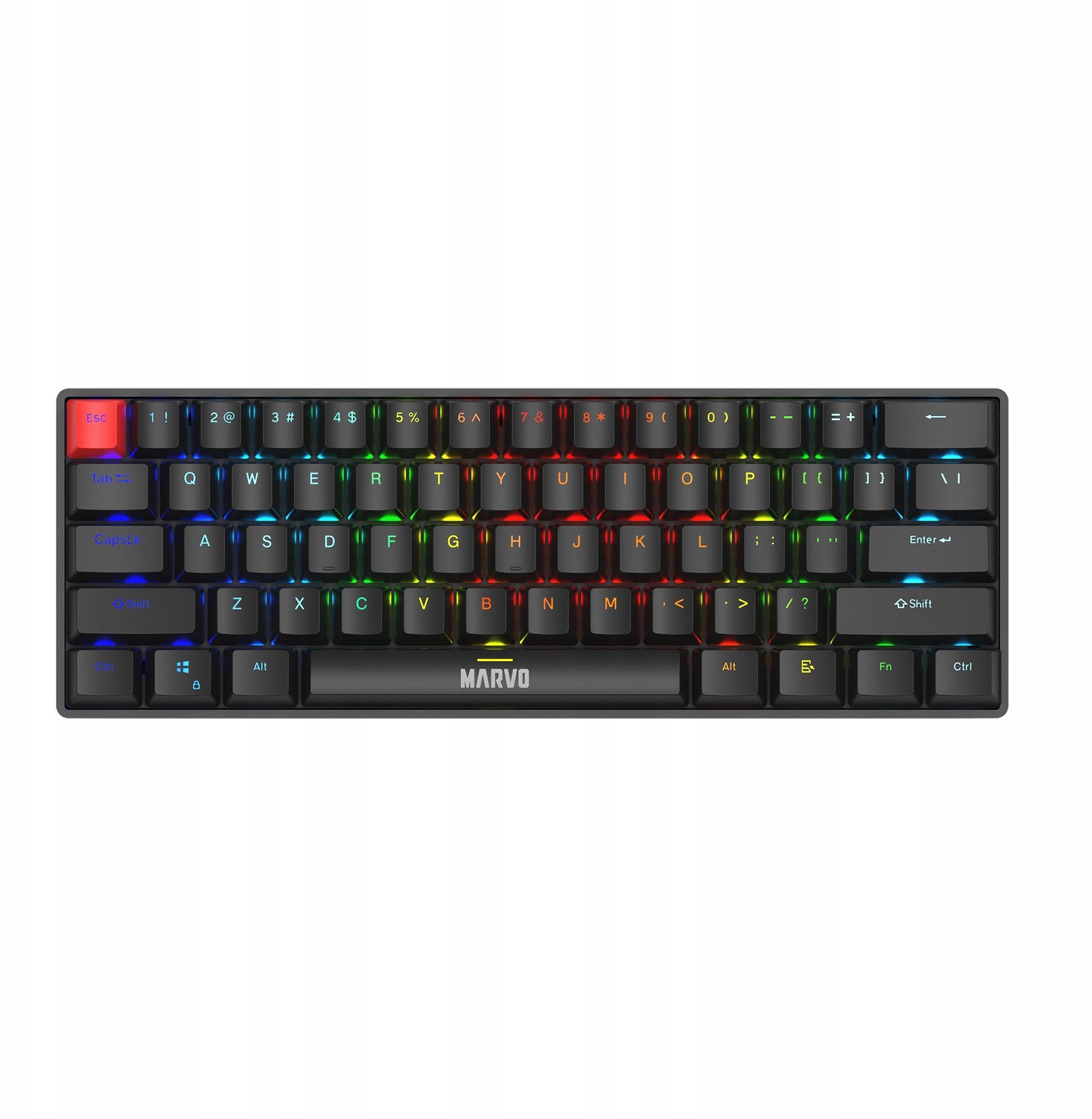 Tastierë gaming Marvo Scorpion KG933G Saber 61, mekanike 60%, RGB, UK layout, e zezë