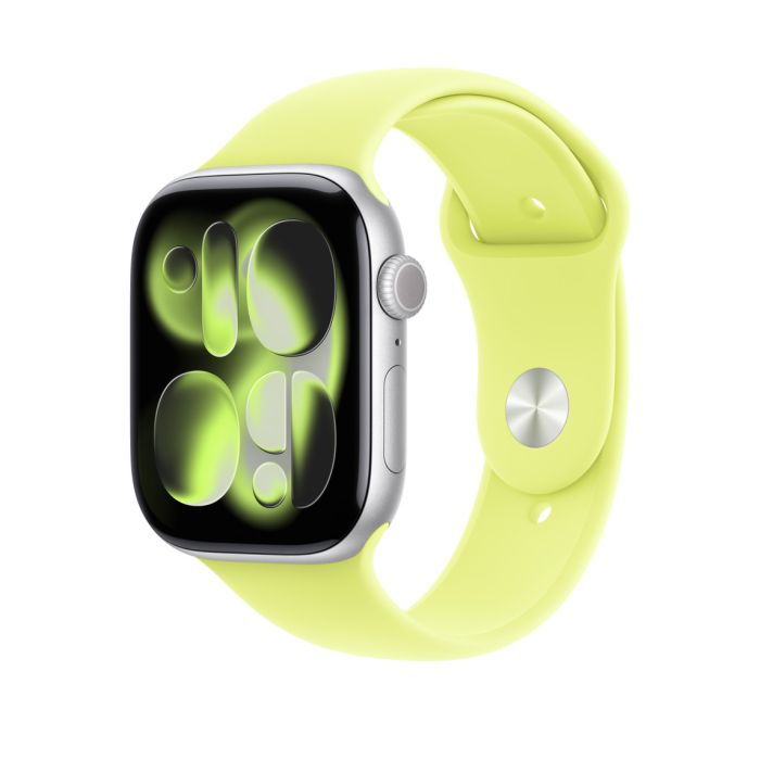 Apple Watch 46mm Band, Neon Yellow Sport Band, S/M, Seasonal
