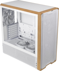 Kase PC Lian Li LANCOOL 217, Mid Tower, xham i temperuar, e bardhë me dru