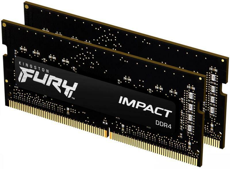 Memorie RAM Kingston Fury Impact DDR4, 32GB 2666MHz CL16, SODIMM, e zezë