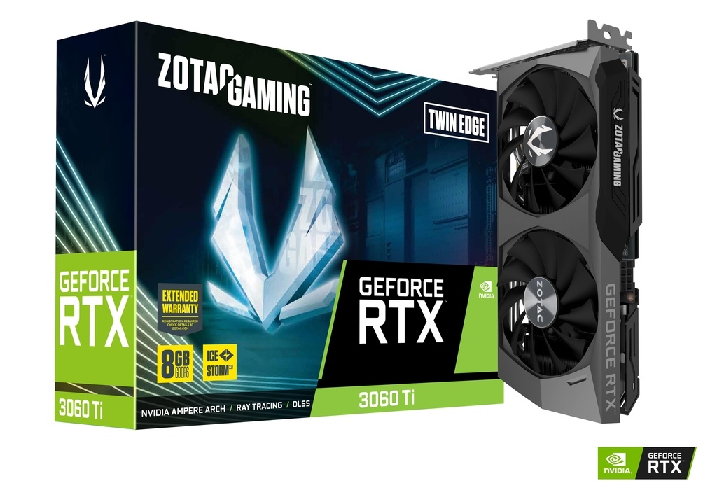 Kartë grafike Zotac Gaming Geforce RTX 3060 Ti Twin Edge LHR, 8GB GDDR6