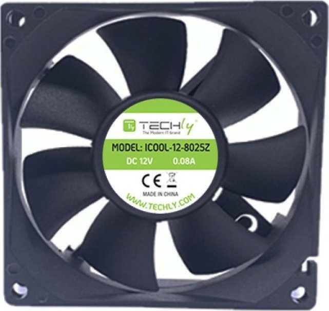 Ventilator PC Techly 80mm, 12V, i zi