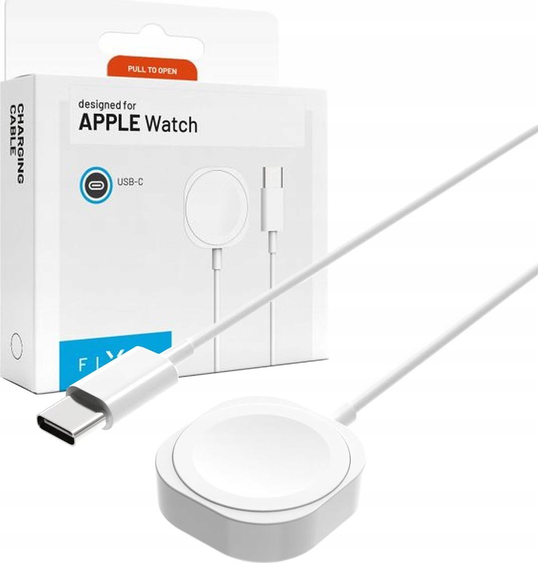 Kabllo karikimi FIXED USB C për Apple Watch, 1m, 2.5W, e bardhë