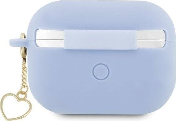Mbulesë Guess GUAP2LSCHSB për Apple AirPods Pro 2, silikon, me varëse zemër, blu