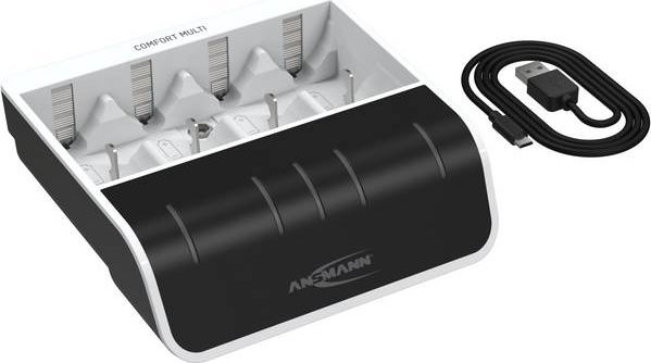 Karikues baterish Ansmann Comfort Multi, NiMH, USB, gri