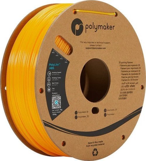 Filament 3D Polymaker PolyLite ABS PE01006, 1.75 mm, 1 kg, i verdhë