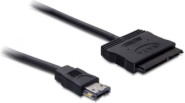 Kabllo Delock eSATA në SATA 22 pin, 0.5m, e zezë