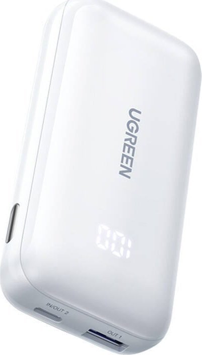 Powerbank Ugreen 25189 Quick Charge, 10000mAh, USB C и USB A, бел