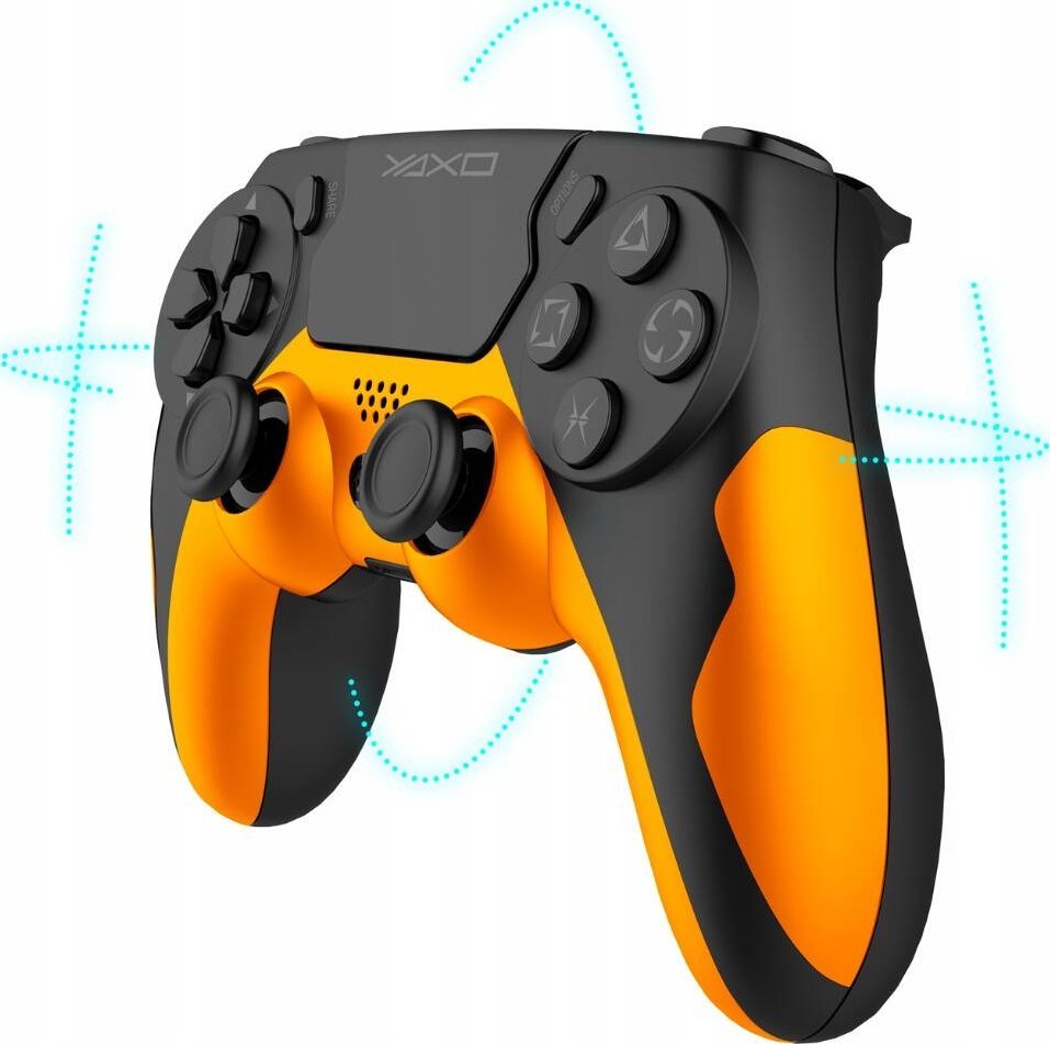Gamepad wireless YAXO Hornet Fury, për PS4 PS3 PC Android, Inferno portokalli
