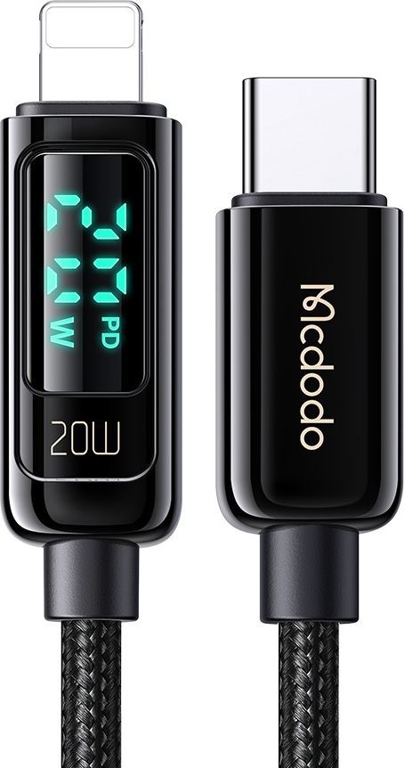 Kabllo karikues USB C në Lightning Mcdodo CA-8810, 1.2m, 36W, i zi
