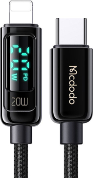 Kabllo karikues USB C në Lightning Mcdodo CA-8810, 1.2m, 36W, i zi