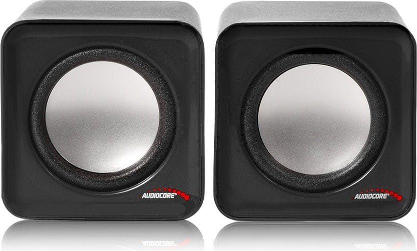 Altoparlantë kompjuteri Audiocore AC870B, stereo, lidhje USB, të zi