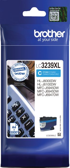 Ngjyrë Brother LC3239XLC h-yield, e kaltër