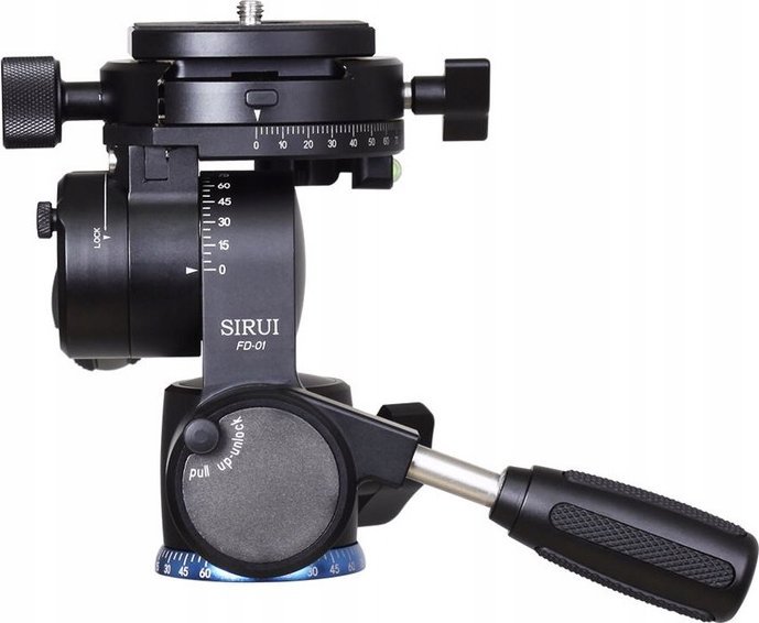 Глава за статив Sirui FD-01 Four Way Head, видео, 3/8\", црна