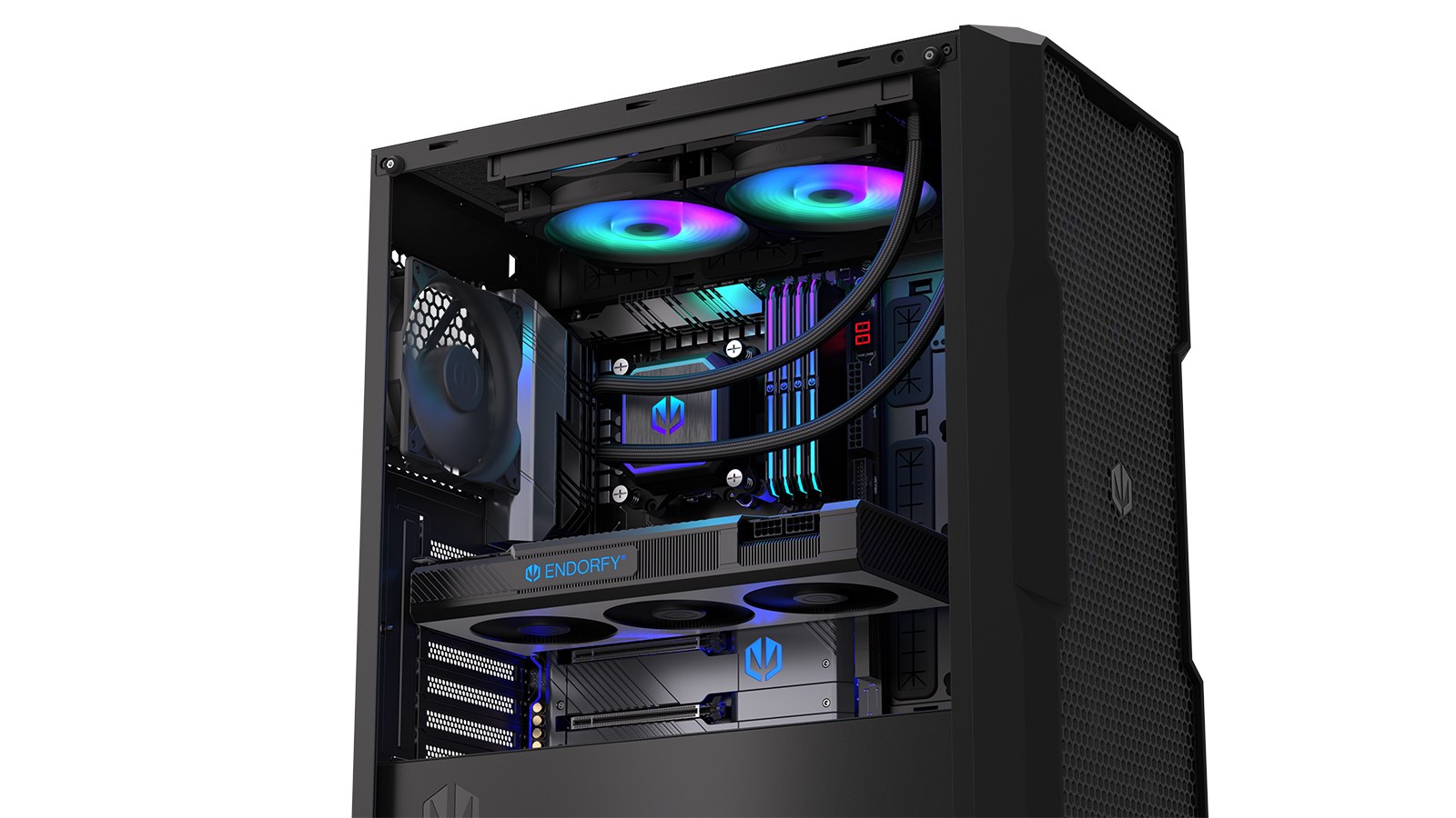 Ftohës me ujë Endorfy Navis F240 ARGB, 24 cm, i zi