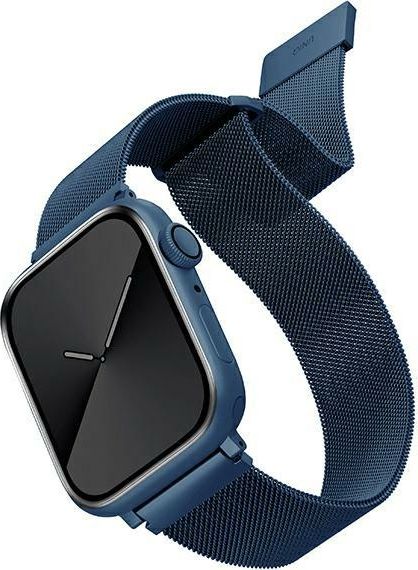 Rrip ore Uniq Dante për Apple Watch Series 4 5 6 7 SE 38 40 41mm, çelik inox, blu kobalt