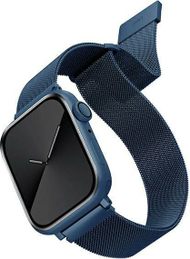 Rrip ore Uniq Dante për Apple Watch Series 4 5 6 7 SE 38 40 41mm, çelik inox, blu kobalt