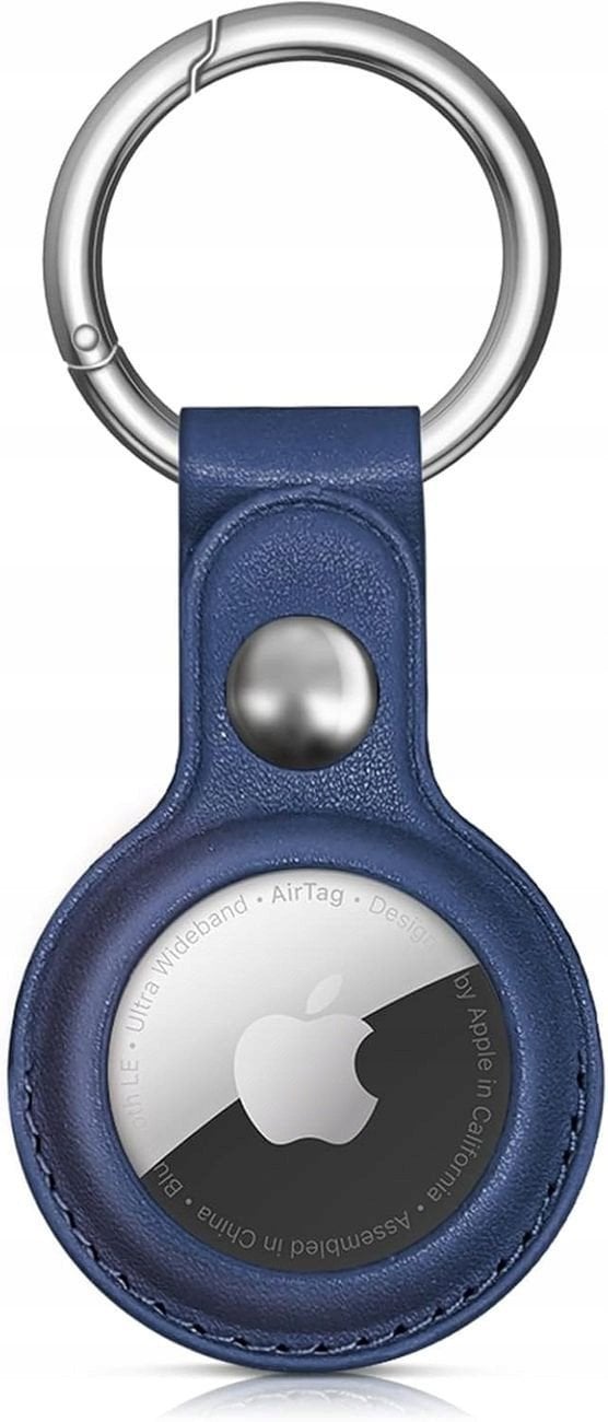 Mbajtëse për AirTag Hurtel PU Leather, për Apple AirTag, blu