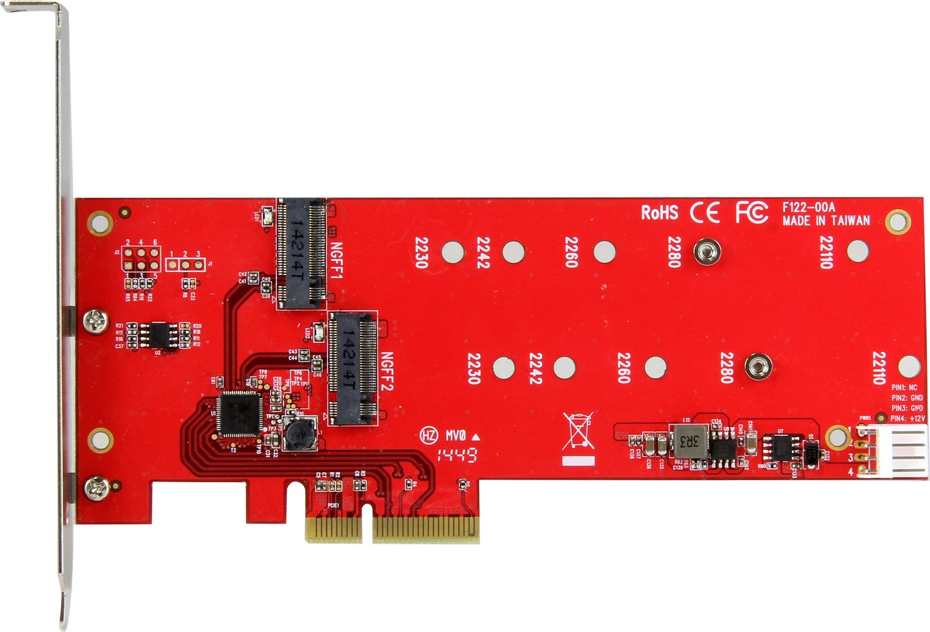 Kartë kontrolluese StarTech.com 2x M.2 SATA SSD, PCIe, NGFF