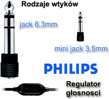 Kufje mbi vesh Philips SHP2500, 6m kabllo, me kontroll volum, gri