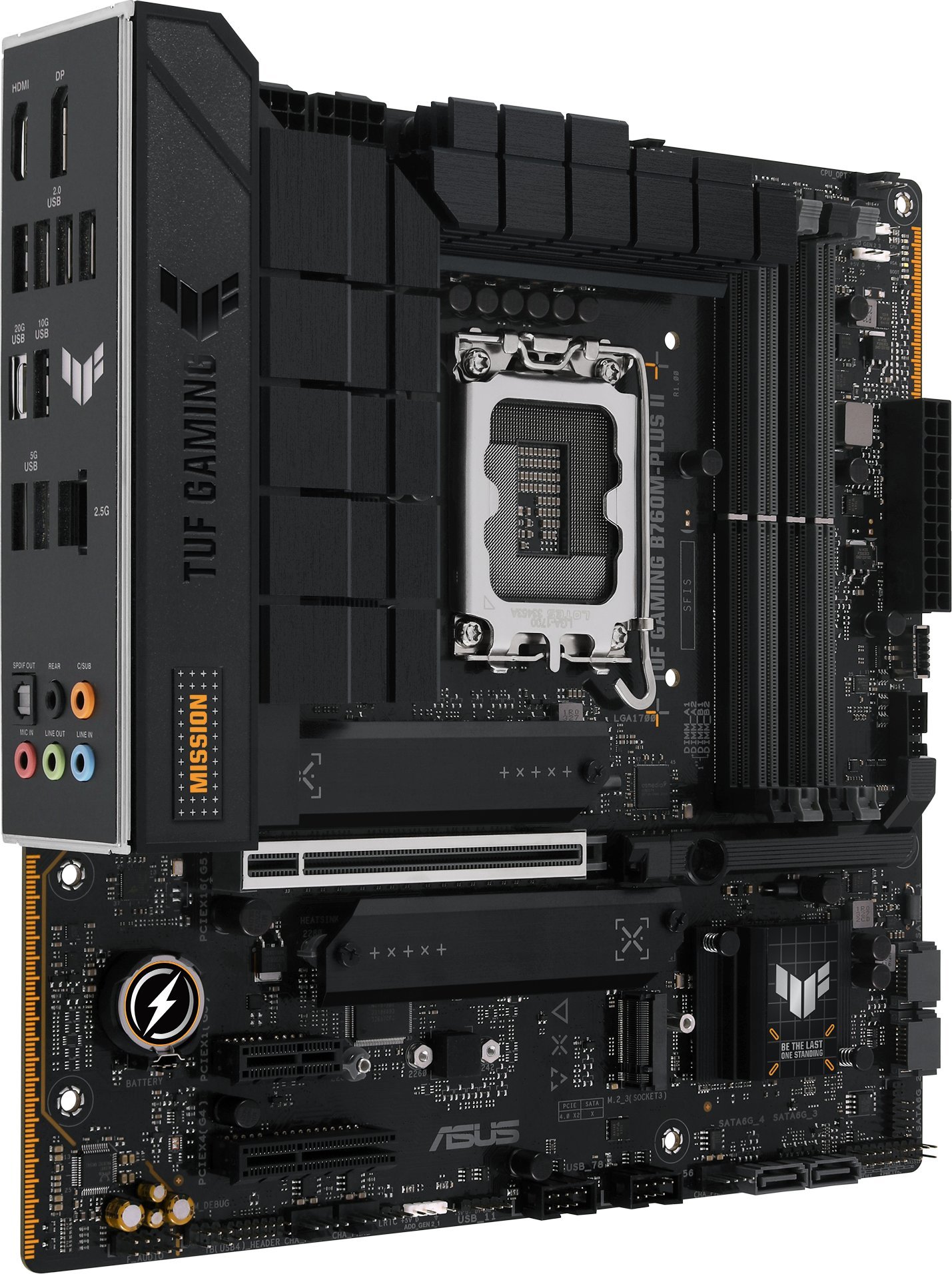 Pllakë amë Asus TUF GAMING B760M-PLUS II, Intel, DDR5, ATX 3