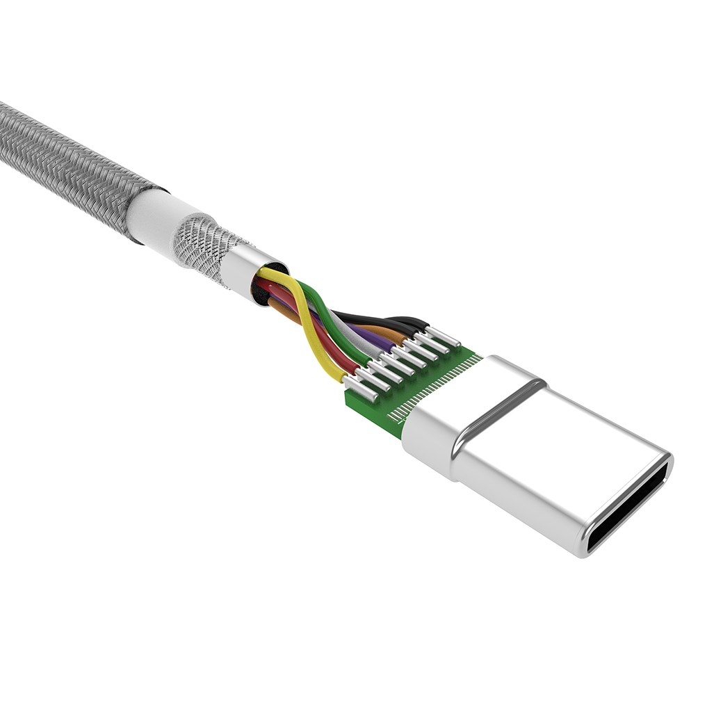 Kabllo USB-A në USB-C, 1m, USB 3.0, i hirtë