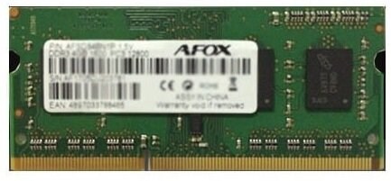Modul memorie Afox AFSD38BK1L, 8GB, DDR3L, 1600 MHz