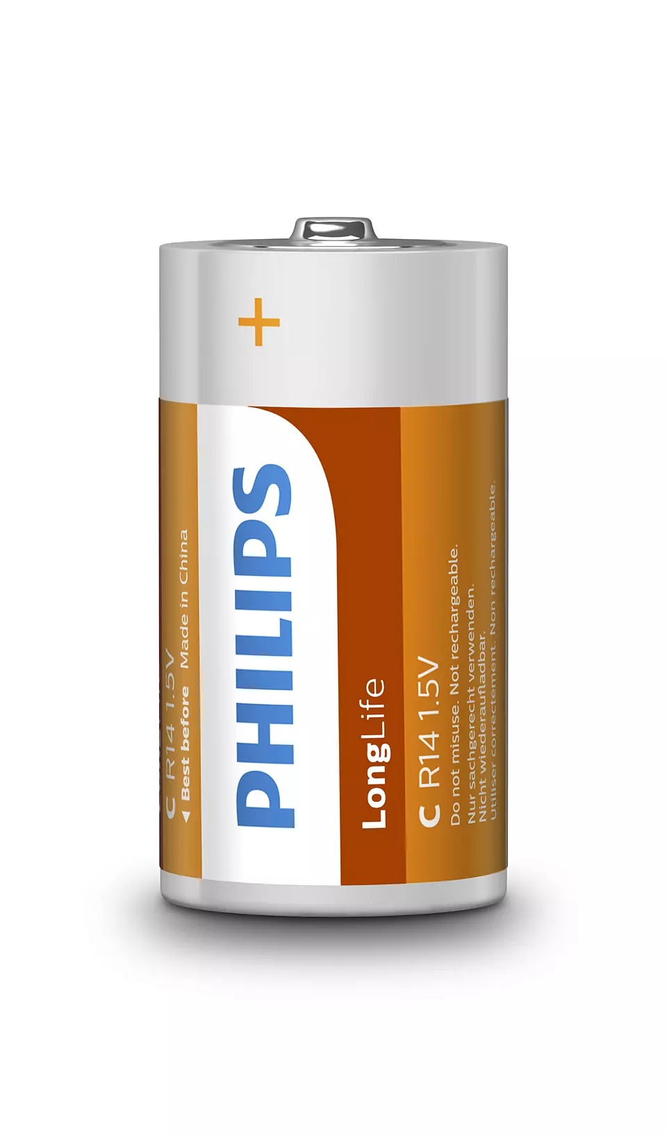 Bateri Philips R14L2B/10, long life C / 2