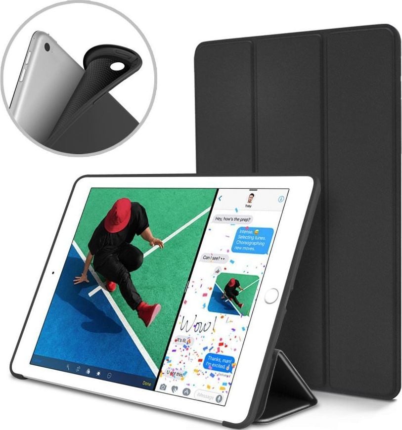 Mbrojtëse tableti Tech-Protect Smartcase, për iPad 9.7", smart wake up, gri