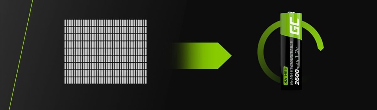 Bateri të rimbushshme Green Cell AA R3, 2600mAh, set 16 copë