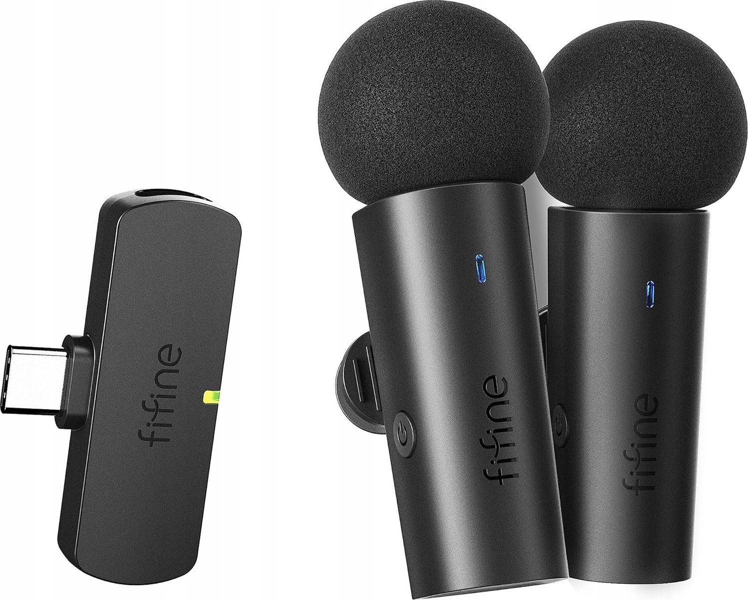 Mikrofon wireless Fifine M8, 2.4GHz, 2 mikrofona, për telefon dhe kamera