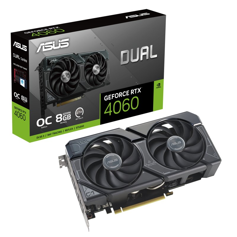 Kartelë grafike ASUS Dual -RTX4060-O8G NVIDIA GeForce RTX­ 4060 8 GB GDDR6