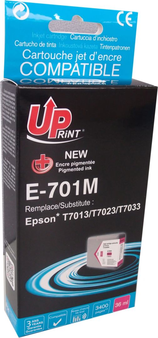Kartricë boje UPrint E-701M C13T70134010, për Epson WorkForce Pro, magenta