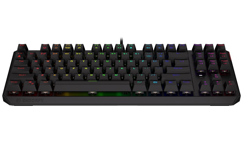 Tastierë ENDORFY Thock TKL, Kailh Blue RGB, e zezë