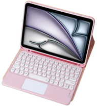 Këllëf me tastierë Bluetooth për iPad Air 13 Gen 6, me touchpad, rozë