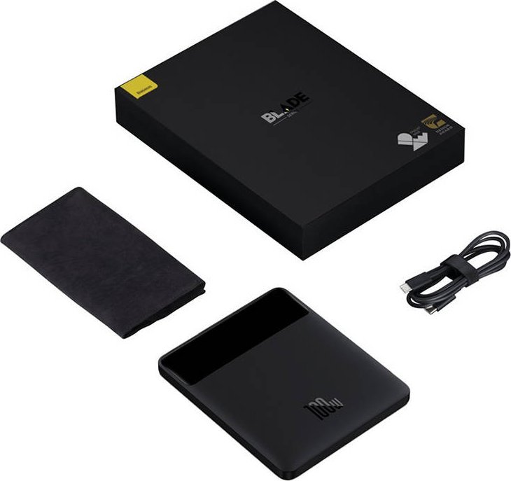 Powerbank Baseus Blade, 20000mAh, 100W, e zezë