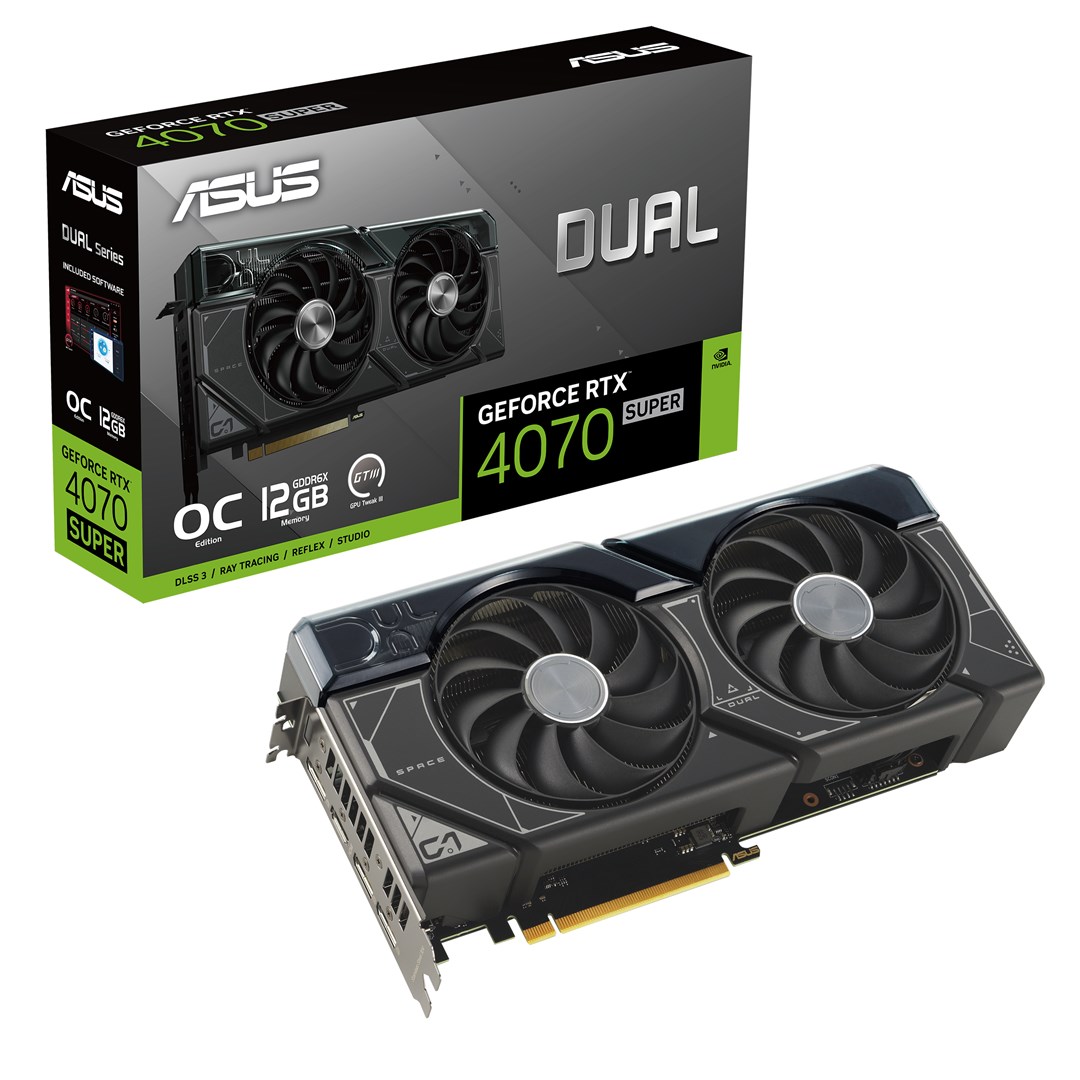 Kartelë grafike Asus Dual GeForce RTX 4070 SUPER OC 12GB GDDR6X