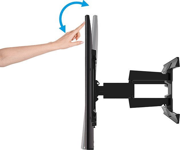 Mbajtëse muri për TV B-Tech Twin Cantilever, deri 75", deri 50kg, e zezë